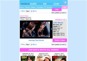 Euro Girls on Girls Mobile